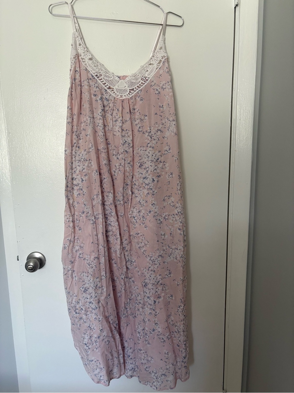 Papinelle Pink Floral Lace-Trim Nightdress size XXL
